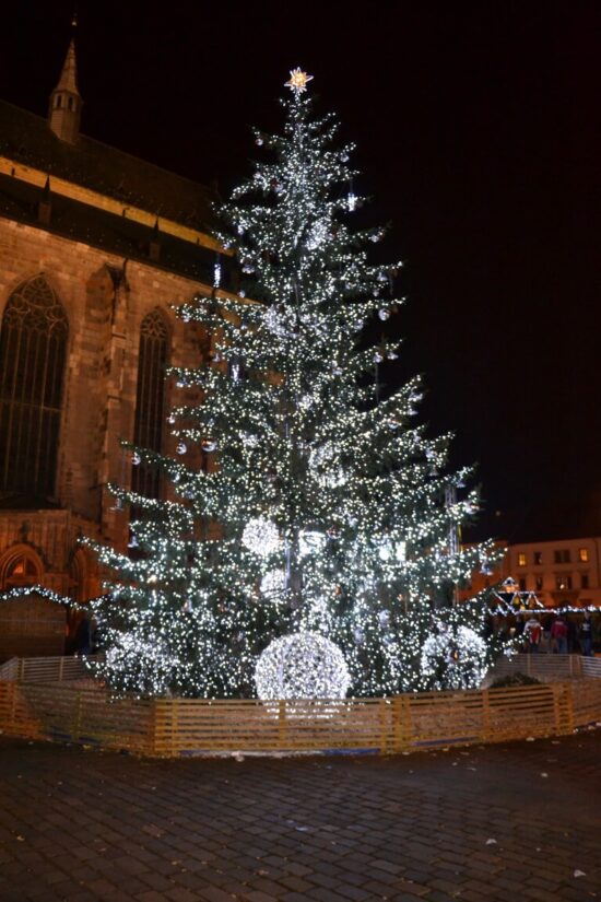 Vánoční strom na náměstí Republiky v roce 2017