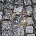 kovové grimasy u velkého divadla