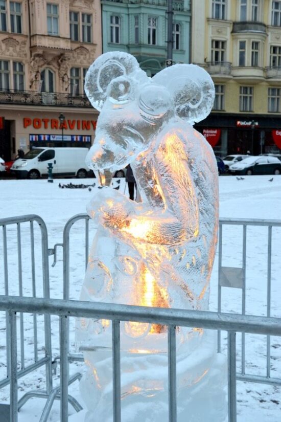 ledové sochy