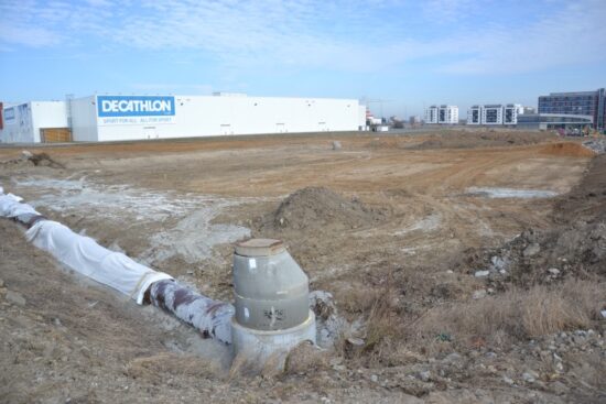 Stavba nové trati na Borská pole v Plzni