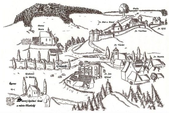 „Stará Plzeň a kupci“- mapka, autor Pavel Kylberger, rok 2012