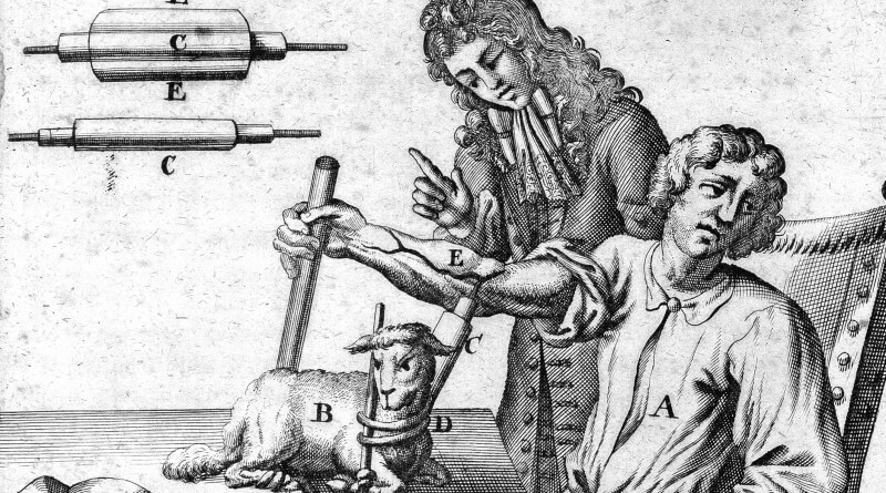 transfuze v roce 1667