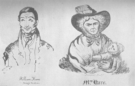 Hare a jeho choť během procesu