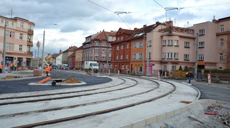 trať na bory - stavba