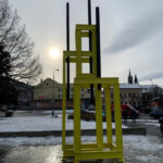 Instalace věže pro Jana Palacha v Klatovech