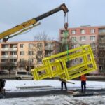 Instalace věže pro Jana Palacha v Klatovech