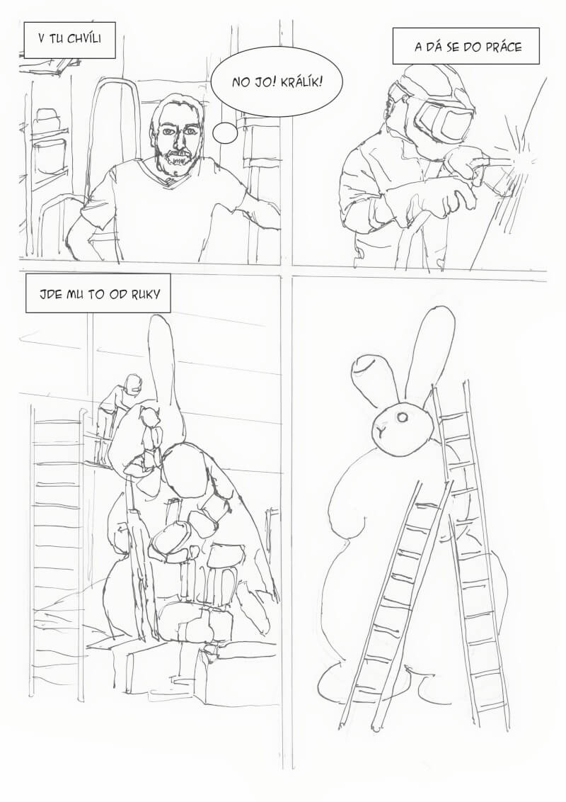 komiks králíci na lochotíně