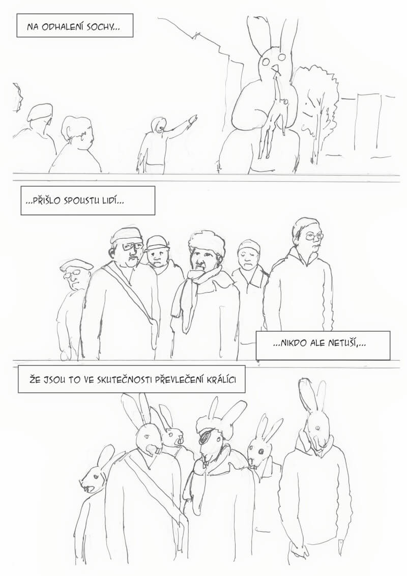 komiks králíci na lochotíně