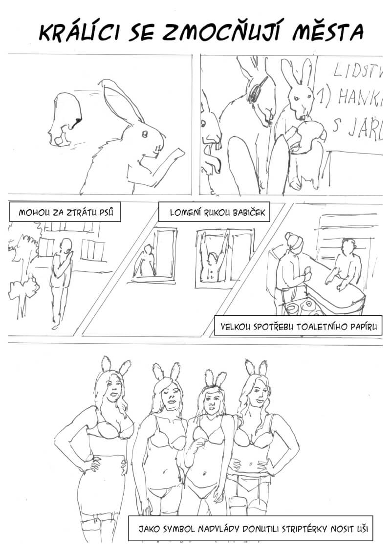 komiks králíci na lochotíně