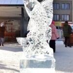 Ledové sochy na náměstí Republiky v Plzni 2021