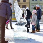 Ledové sochy na náměstí Republiky v Plzni 2021