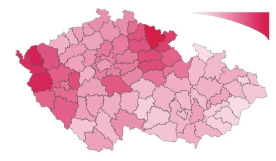 mapka čr