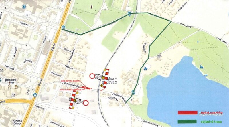 U velkého rybníka - objížďka