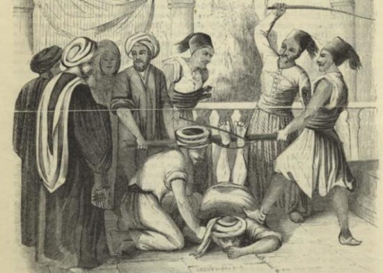 bičování chodidel