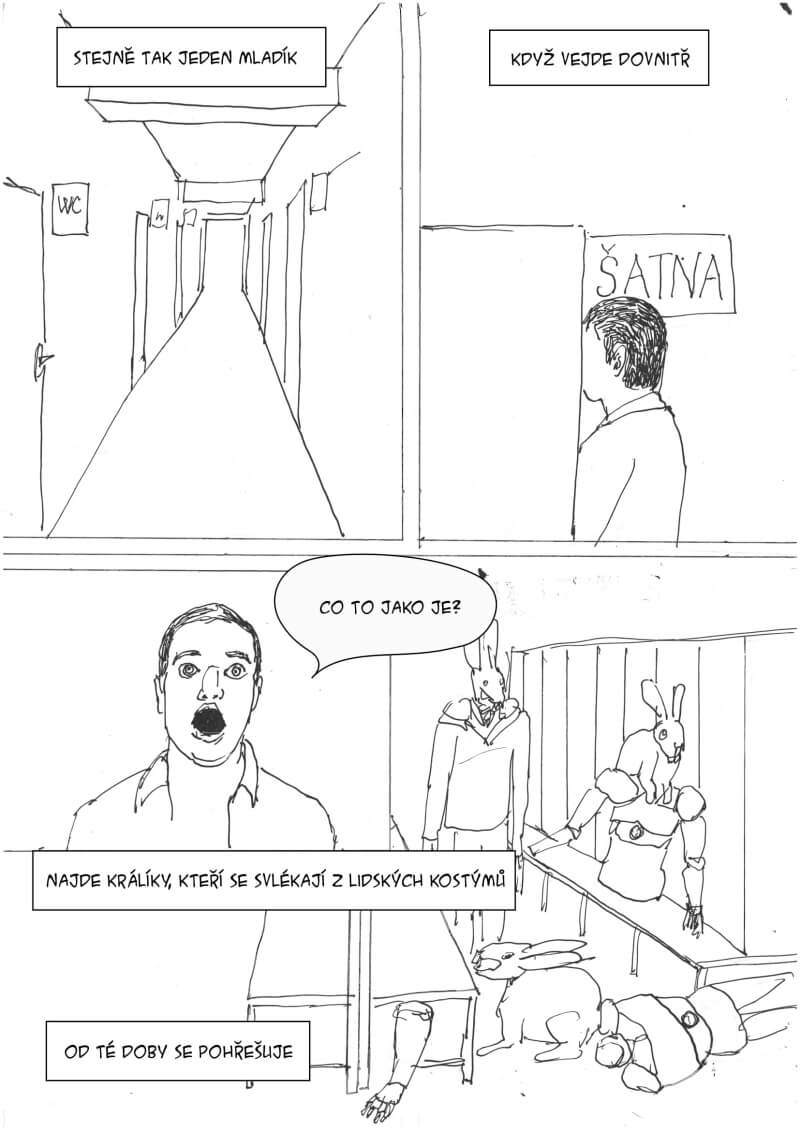 komiks králíci na lochotíně