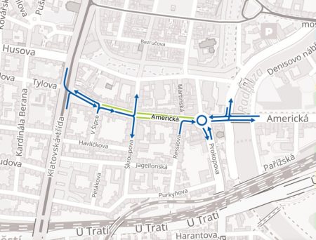 Doprava na Americké od 23. srpna. 2021