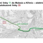 Mapa linky 11 od 1. září 2021