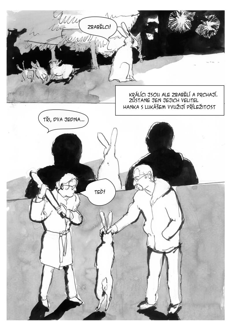 komiks králíci na lochotíně