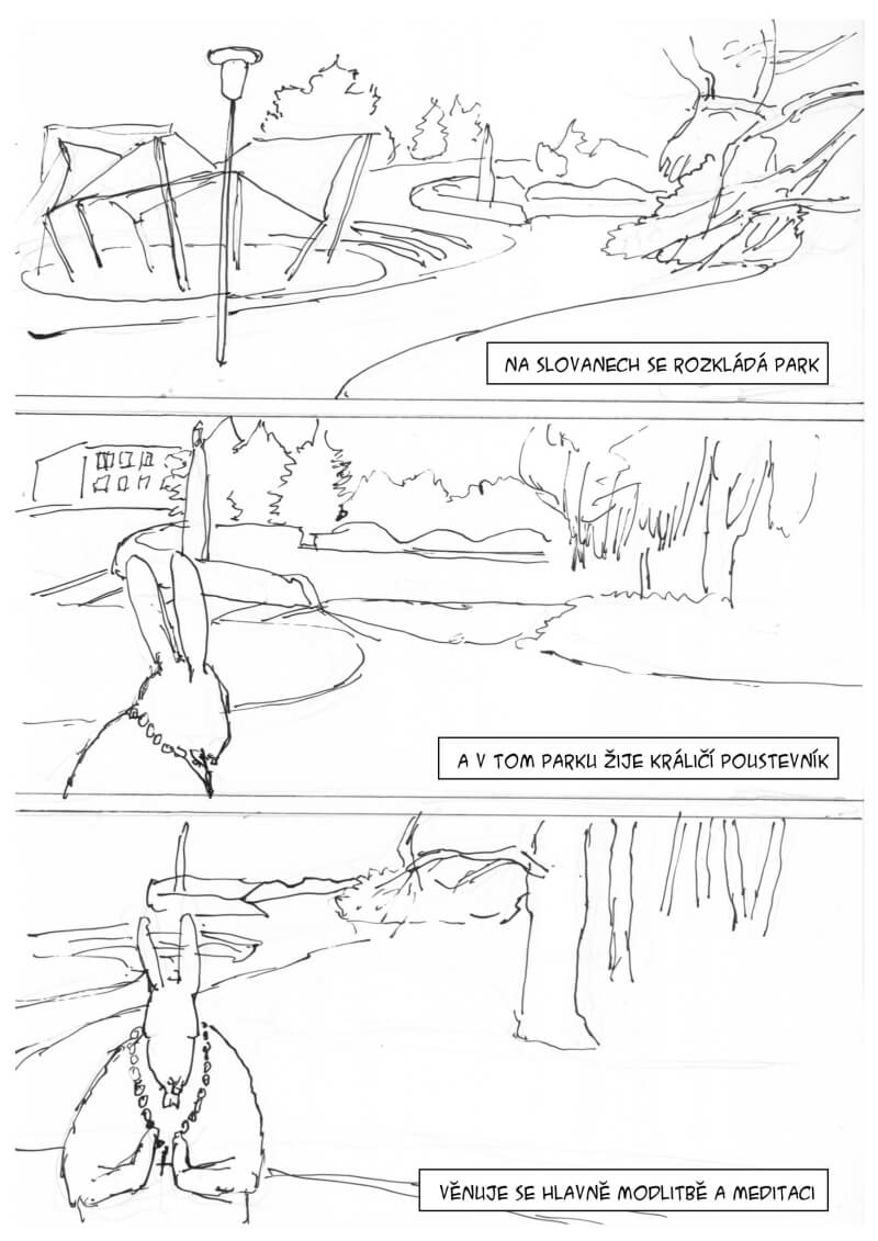 Komiks Králíci na Lochotíně