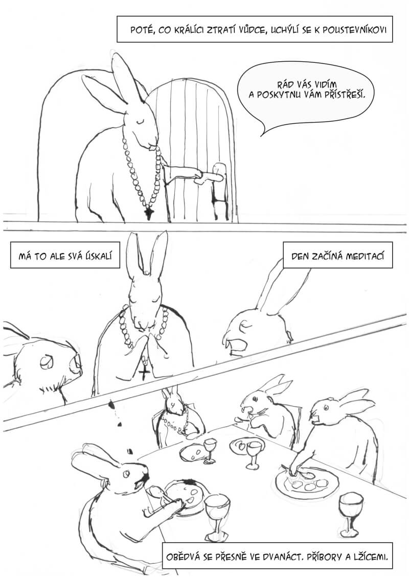 Komiks Králíci na Lochotíně