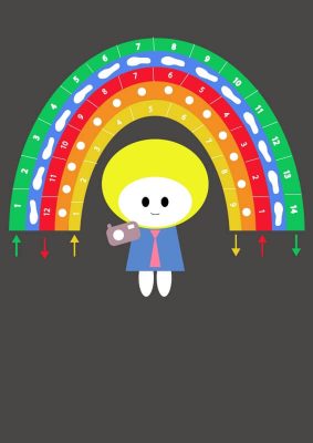 Skákací panák Duha