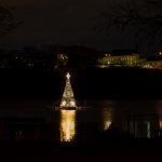 Vánoční strom na Borské přehradě