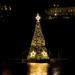 Vánoční strom na Borské přehradě