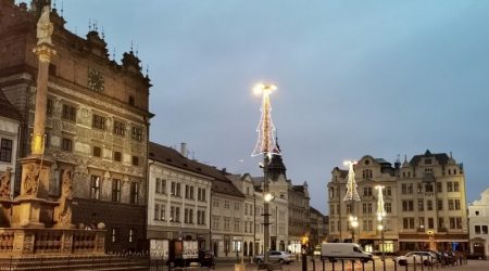 Vánoční výzdoba v Plzni