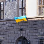 Ukrajinská vlajka na radnici