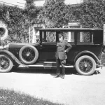 T. G. Masaryk u své limuzíny.