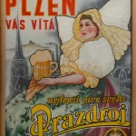 Propagační plakát pivovaru z roku 1939