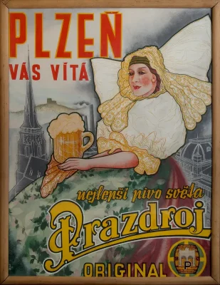 Propagační plakát pivovaru z roku 1939