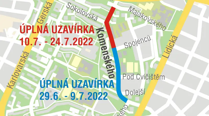 Harmonogram uzavírky