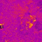 Termovize - požár Úherce