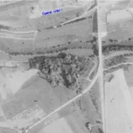 Letecký snímek Luftovy zahrady z roku 1938