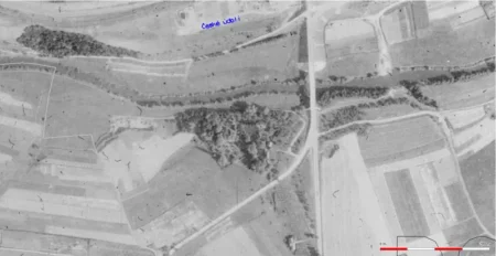 Letecký snímek Luftovy zahrady z roku 1938