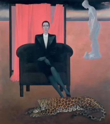 Červená draperie 1992