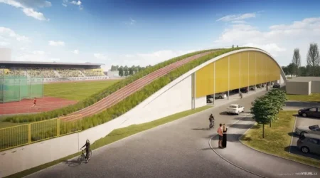 Atletický stadion města Plzně - tribuna