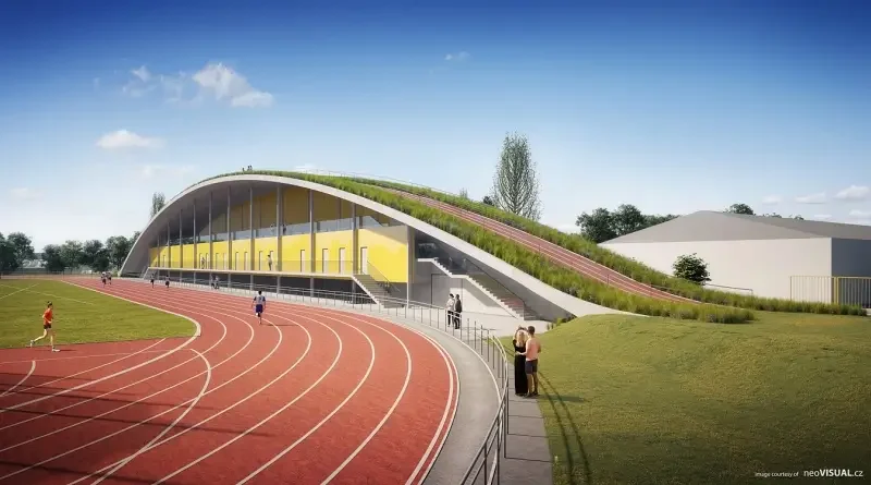 Atletický stadion města Plzně - tribuna