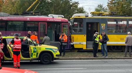 Srážka tramvají Plzeň