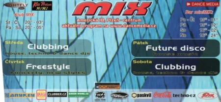 Rozpis akcí v klubu Mix