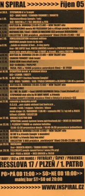 Program klubu InSpiral - říjen 2005