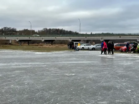 Kluziště na louce v Dobřanech