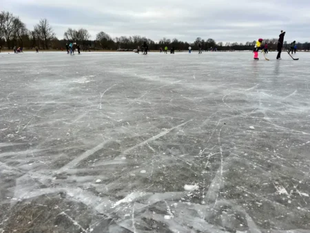 Kluziště na louce v Dobřanech