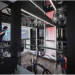 Galerie – pohled z galerie do přízemí