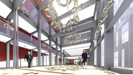 Galerie – pohled směrem k baru