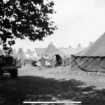 Polní nemocnice v Borském parku 1945