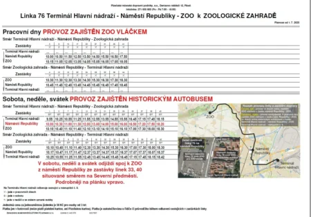 Jízdní řád léto 2025